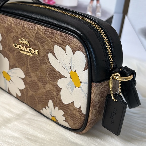 NWT💃Coach Mini Jamie Camera Crossbody Bag In Signature Canvas With Floral Print - Picture 2 of 10